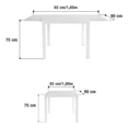 thumbnail image 2 of Mesa de Comedor de Aluminio Extensible Apta para Exterior Duradera de Aluminio y Cristal, Modelo Lyra II, 2 of 5