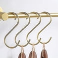 thumbnail image 3 of Paquete de 6 ganchos en forma de S, ganchos dorados de latón para colgar ollas, cacerolas, tazas de café, ganchos para cocina, baño, dormitorio (hy), 3 of 3