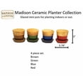 thumbnail image 2 of Harbor Gardens Madison Collection 3" Ceramic Planter Set of 4, 2 of 3