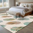 thumbnail image 4 of Green Leaves Large Area Rugs 5x8 ft Vintage Brown Leaf Abstract Plant Gradient Modern Washable Rug Non Slip Indoor Carpet Absorbent Floor Mat for Living Room Bedroom Dining Room, 4 of 9