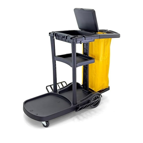 Housekeeping cart Janitorial cart with Cover and Vinyl Bag, L 52" x W 22" x H 40"