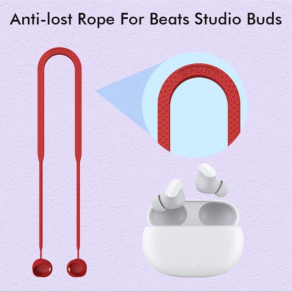 BotaniNest Silicone Anti-Lost Rope Neck Lanyard For Beats-Studio Buds Bluetooth Headset