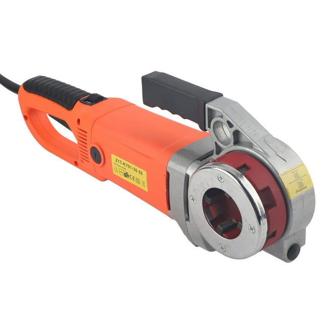 Pipe Threading Machine, Ratchet Pipe Threader Kit, Handheld With 6 Dies For Iron