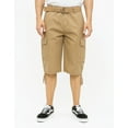 thumbnail image 1 of Ring of Fire Men's Belted 9" and 13" Inseam Twill Cargo Shorts Size 30 to 38 Dull Gold-13" Size 32, 1 of 6