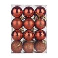 thumbnail image 4 of 24x Adornos para Árboles de Navidad Bolas de Navidad con Adornos de Lazo Colgante Adornos para Árboles de Navidad para Fiestas de Bodas en Interiores Marrón BLESIY Colgantes Bolas, 4 of 8