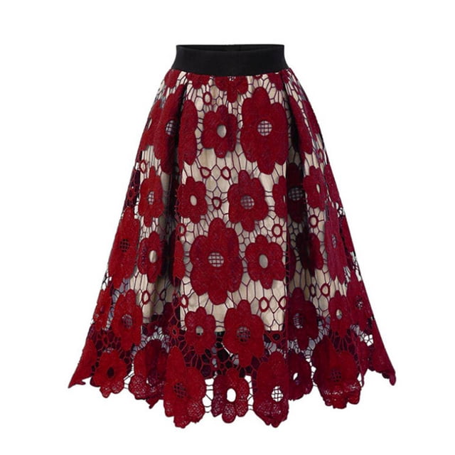 Kcodviy Jupe Patineuse Femmes Extensible Jupe de Tennis pour Femmes Évasée Dentelle Entrejambe Doux Jupe Mini à Carreaux Imprimée Longueur Genou Jupes à Franges pour Femmes Jupe