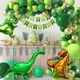 thumbnail image 2 of Decoraciones para fiesta de cumpleaños de dinosaurios y Kit de guirnaldas con arco de globos, globos de dinosaurios, globos de FELIZ CUMPLEAÑOS, cortinas, para temática de dinosaurios, 2 of 4