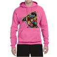 thumbnail image 3 of Dean Russo The Only Person Dog Lover Unisex Graphic Hoodie Sweatshirt, Neon Pink, Large, 3 of 6