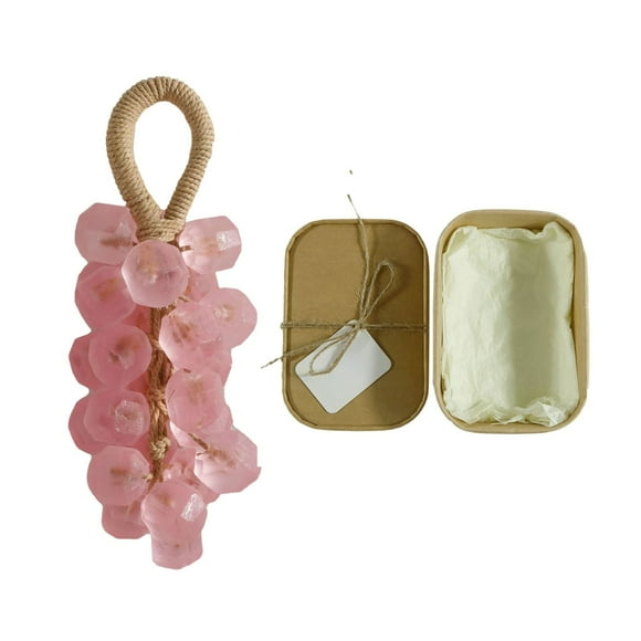 Jabón de manos transparente con forma de uva de cristal, estilo nórdico, decoración de baño lujosa y duradera para ocasiones festivas