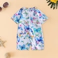 thumbnail image 2 of NOLDARES Baby Boy Swimsuit Rash Guard Shirts Toddler Boy Swimwear Full Zipper Sun Protection Infant One Piece Bathing Suit(Light Blue,0-6 Months), 2 of 4