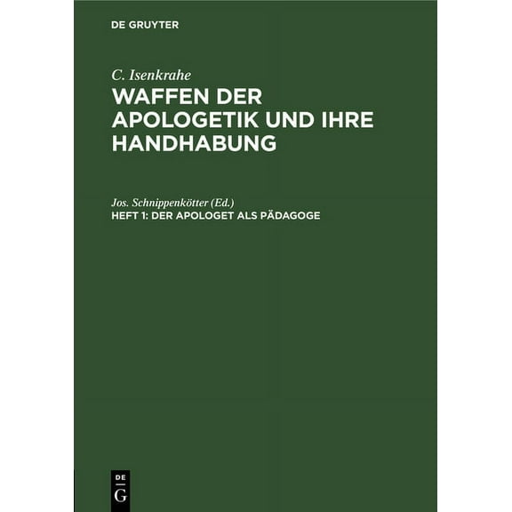 Der Apologet ALS Pädagoge (Hardcover)