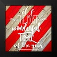 thumbnail image 2 of Matic, Jelena 12x12 Black Modern Framed Museum Art Print Titled - Striped Christmas, 2 of 5
