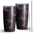 thumbnail image 2 of 20oz Tumblers Halloween Bat Camouflage Pattern Stainless Steel Vacuum Insulated Double Wall Travel Tumbler Cups Mug with Lid and Straw,Cleaning Brush for Cold & Hot Drinks, 2 of 7