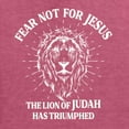 thumbnail image 5 of Wild Bobby Fear Not For Jesus The Lion Of Judah Has Triumphed Inspirational/Christian Unisex Graphic Hoodie Sweatshirt, Vintage Heather Red, Large, 5 of 5
