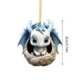 1Set Cute Blue And White Porcelain Dragon Egg Decorative Pendant