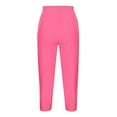 thumbnail image 4 of Summer Capris for Women 2025, Womens Lightweight Capri Leggings Under Dress or Long Tunic Tops Stretchy Yoga Pants (L, Pink 01), 4 of 5