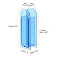 thumbnail image 2 of Unique Bargains Arch Acrylic Floral Vase Clear Geometric Plastic Decorative Vase for Home Blue, 2 of 5