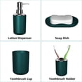 thumbnail image 6 of 4 Green Bathroom Accessories Set,Include Shatter-Resistant Toothbrush Stand Holder,Modern Lotion Dispenser,Palstic Mouthwash Cup,Soap Storage Dish,Portable Travel Toiletries for Home Decor, 6 of 6
