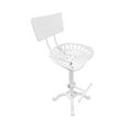 thumbnail image 3 of Carolina Classics August Tractor Seat Stool with Back in White, 3 of 9