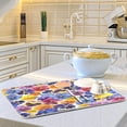 thumbnail image 6 of GZHJMY Microfiber Dish Drying Mat Absorbent Dish Draining Mat Large Size 18 x 24 Dishes Drainer Mat for Countertop s XXL Size The Garden Tricolor Pansy FlowerCoffee Mat, 6 of 7