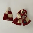 thumbnail image 6 of BFHHYA 2Pcs Kids Christmas Hat Scarf Set Winter Knit Warm Soft Pom-Pom Beanie Scarf Gift Set for Boys Girls and Toddlers 1.5-6Y, 6 of 6
