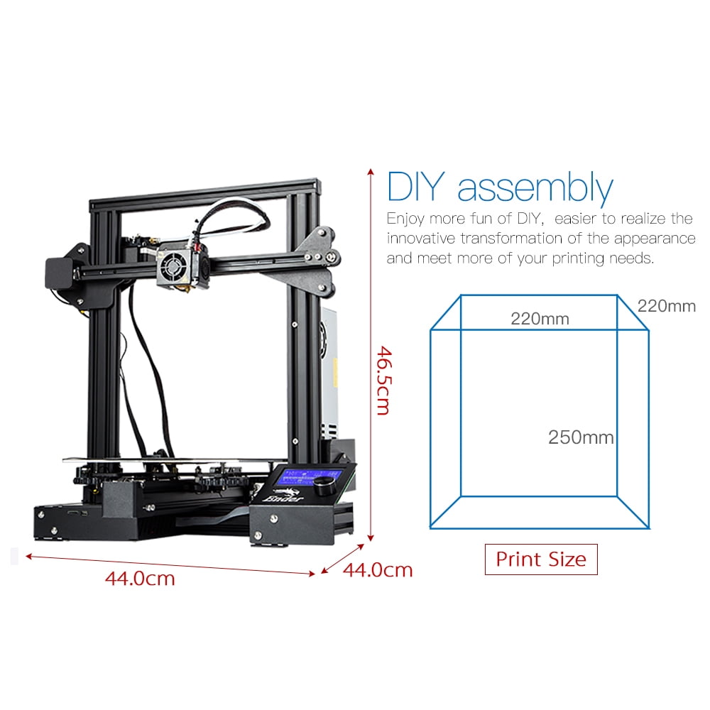 Aibecy Creality 3D Ender-3 Pro High Precision 3D Printer DIY Kit MK-10 Extruder with Resume Printing Function Heatbed Support 220220250mm Printing Size for Home & School Use 