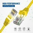 thumbnail image 2 of Cat6 Ethernet Cable 5-Pack 10ft RJ45 LAN UTP Cat 6 Network Patch Internet Cable Yellow, 2 of 7