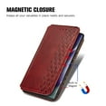 thumbnail image 5 of Compatible for Motorola Moto G 5G (2024) Wallet Case, Embossed Pattern PU Leather Magnetic Suction Flip Cover with Credit Card Holder Kickstand Anti-Scratch Shockproof Case, Red, 5 of 9