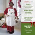 thumbnail image 3 of Christmas Time 58-In. African American Dancing Mrs. Claus with Apron and Christmas Cookies | Animated Indoor Holiday Home Decor | CT-MC058-2RD2-AA, 3 of 10