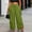 (Fashion 206)Green, variant on Women's Elastic Waist Ruched Wide Leg Pants Drawstring Casual Trousers with Side Tie Details Fashion Loose Bottoms