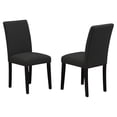 thumbnail image 3 of East West Furniture DMAB5-ABK-24 5 Piece Wood Dining Table Set Contains 1 Drop Leaves Dining Room Table and 4 Black Linen Fabric Dining Chair with High Back - Wire Brushed Black Finish, 3 of 6