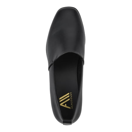 Aerosoles Women's Comfortable Women's Stretch Faux Leather Wedge Shoe, Wide Width