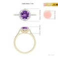 thumbnail image 5 of ANGARA Natural Round 1.15 ct Amethyst Engagement Ring with Diamond Halo in 14K Yellow Gold for Women (Size-7mm) | February Birthstone, Anniversary, Jewelry Gift for Women | Natural Amethyst Ring, 5 of 9