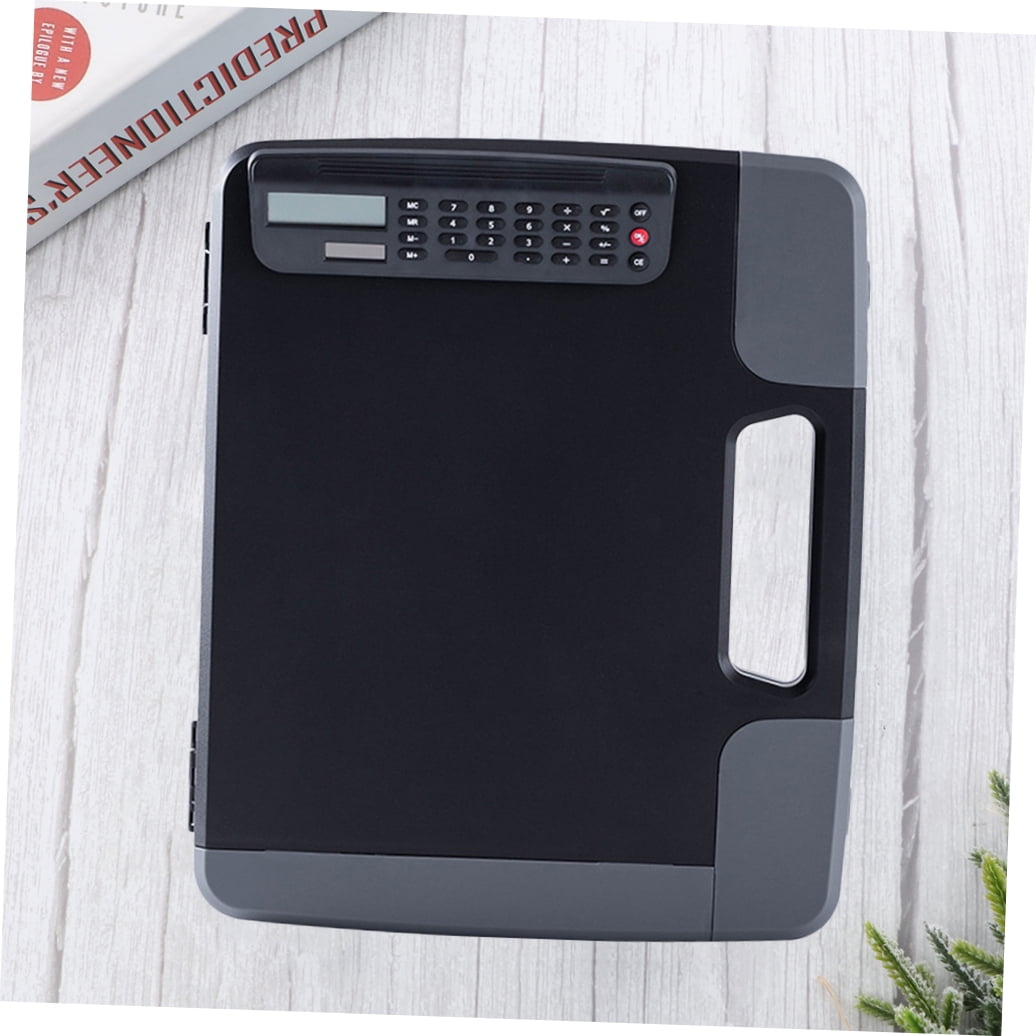 FOMIYES Professional Storage Clipboard with Calculator, PP Plastic Document Clipboard Case, 1 Set