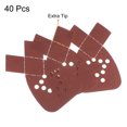 thumbnail image 3 of Unique Bargains 40 Packs 2000 Grits 12 Holes Hook & Loop Sandpapers Triangular Sanding Pads Sheets with Extra Tips, 3 of 6