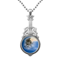 thumbnail image 1 of Blue Orchid Fantasy Girl Illustration Colgante Joyería Música Guitarra Torque Star Moon Unbranded M, 1 of 3