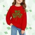 thumbnail image 2 of Mercatoo Kids St 𝐏atricks Day Sweatshirt Girls Boys Crewneck Long Sleeve Pullover Toddler Cloverss Shirt Sweater Tops Clothes, 2 of 6