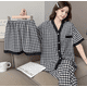 thumbnail image 2 of Conjunto de pijama dulce de tres piezas de manga corta para mujer, ropa de hogar holgada de verano, 2 of 5