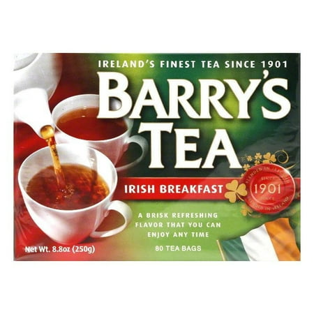 Iris Tea - Barrys Irish Breakfast Tea 80's, 80 BG (Pack of 6)
