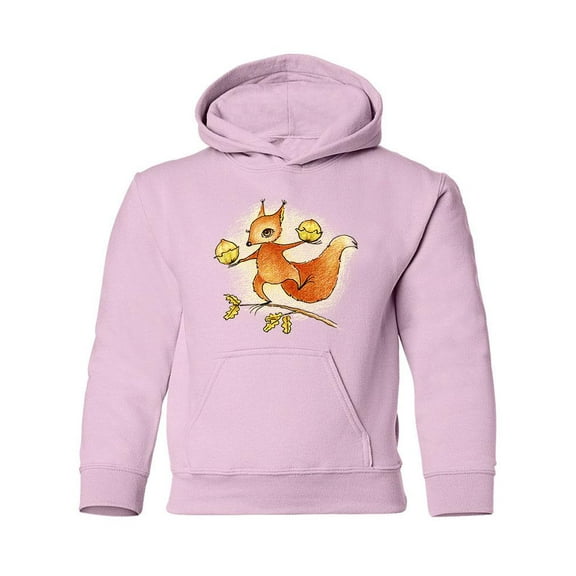 Squirrel With Nuts Hoodie Juniors -Image by Shutterstock, x-Large
