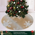 thumbnail image 6 of FMSHPON White Christmas Snowflake Xmas Christmas Tree Skirt Stand Mat for Holiday Party Decoration Indoor Outdoor 36 inches, 6 of 6