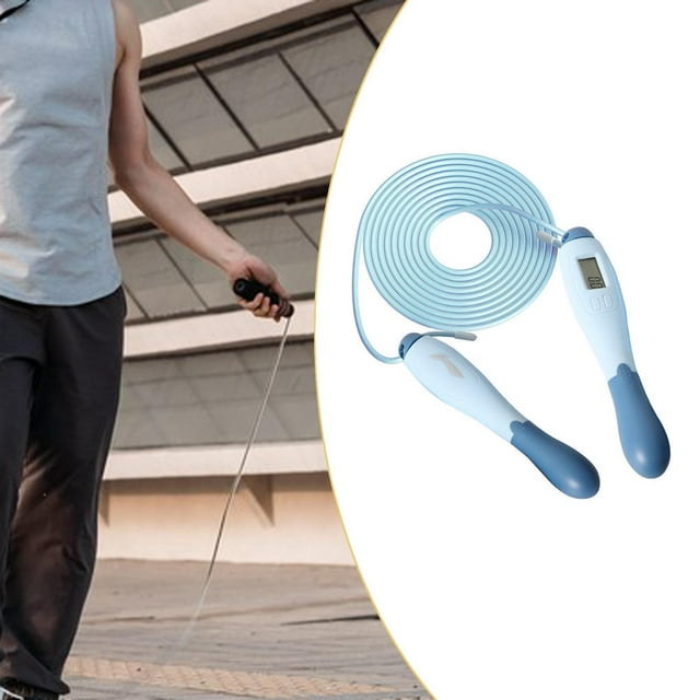 Cuerda para saltar con contador digital Sharpla para gimnasio boxeo al aire libre Azul