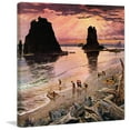 thumbnail image 2 of "The Beach at Dusk" Painting Print on Wrapped Canvas, 2 of 7