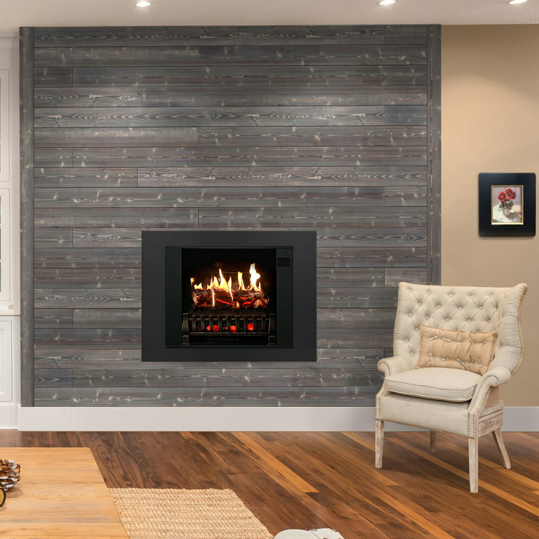 Black Fireplace Family Electric Remodels, Large, Insert Log 28\