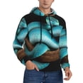 thumbnail image 2 of Wukai Blue Viper Snake Print Men Hoodies Fleece Sweatshirts Long Sleeve Sweaters Pullover Fall Outfits Winter Clothes-Large, 2 of 7