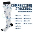 thumbnail image 2 of FORMRS Womens Knee High Socks Casual Long Thick Travel Daily Wear, 1 Pair, Cartoon Snowmen, 2 of 6