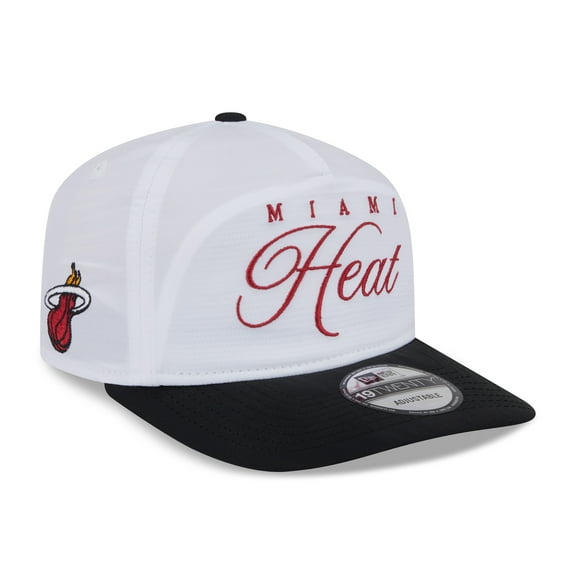 Men's New Era White/Black Miami Heat 2025 NBA Draft On-Stage Nylon 19TWENTY Adjustable Hat