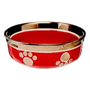 Ethical Pet Ritz Copper Rim Cat Dish, 5", Red