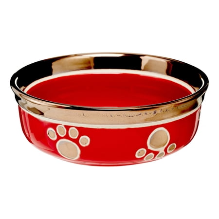 Ethical Pet Ritz Copper Rim Cat Dish, 5", Red