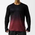 thumbnail image 2 of Afdoent Mens Long Sleeve T-Shirt Men Gradient Crew Neck T Shirts Casual Breathable Loose Sports T Shirt Vacation Tops, 2 of 7